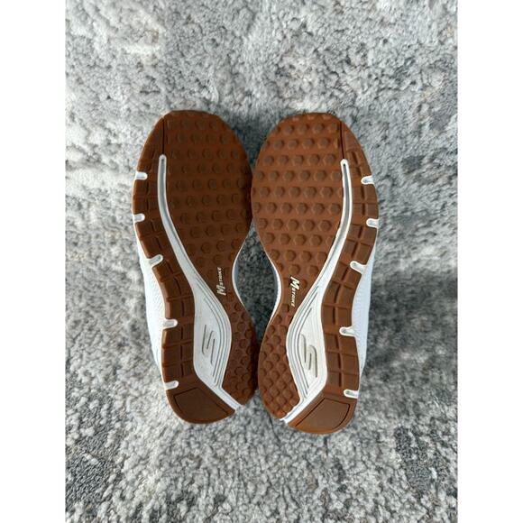 Skechers Size 10 Go Run Consistent Leather Sneakers White Lace Up Shoes 128274W - Picture 10 of 10